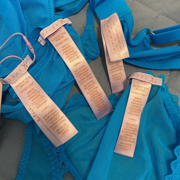 Savage x fenty Gathered Mesh Balconette Bra and skirt full set - Picture 14 of 14